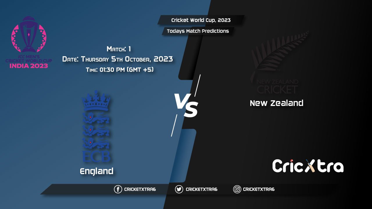 Cricket World Cup, 2023, ENG vs NZ 1st Match Prediction, Fantasy Cricket Tips, Pitch Report and Injury Update