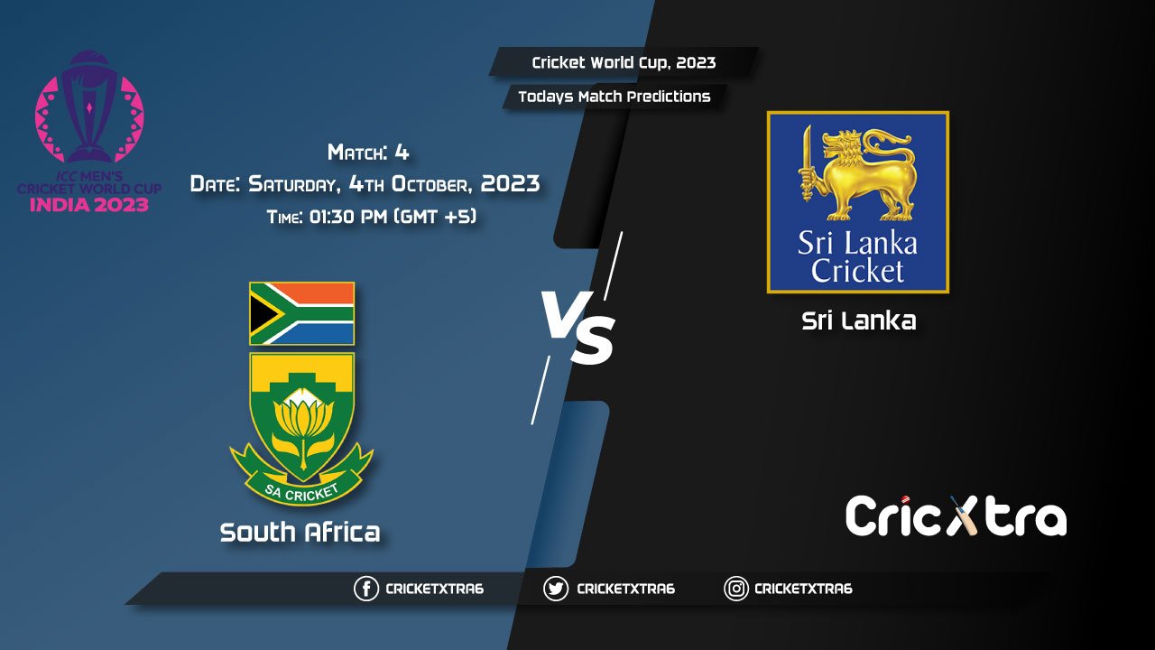 Cricket World Cup, 2023, SA vs SL 4th Match Prediction, Fantasy Cricket Tips, Pitch Report and Injury Update