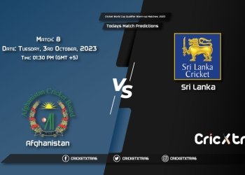 Cricket World Cup Warm-up Matches, 2023, AFG vs SL 8th Match Prediction, Fantasy Cricket Tips, Pitch Report and Injury Update