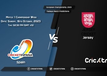 European Championship, 2023, ESP vs JSY Championship Week - Match 1 Prediction, Fantasy Cricket Tips, Pitch Report and Injury Update
