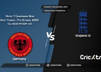 European Championship, 2023, GER vs ENG XI Championship Week - Match 7 Prediction, Fantasy Cricket Tips, Pitch Report and Injury Update