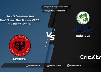 European Championship, 2023, GER vs IRE-XI Championship Week - Match 5 Prediction, Fantasy Cricket Tips, Pitch Report and Injury Update