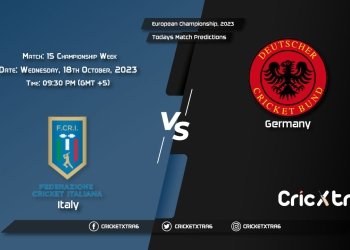 European Championship, 2023, ITA vs GER Championship Week - Match 15 Prediction, Fantasy Cricket Tips, Pitch Report and Injury Update