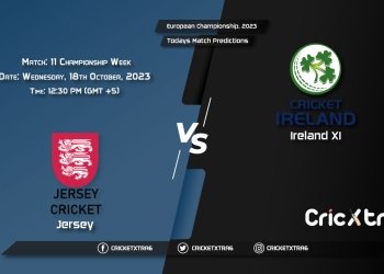 European Championship, 2023, JER vs IRE-XI Championship Week - Match 11 Prediction, Fantasy Cricket Tips, Pitch Report and Injury Update