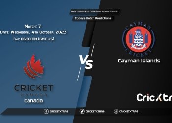 Men's T20 2024 World Cup Americas Regional Final, 2023, CAN vs CAY 7th Match Prediction, Fantasy Cricket Tips, Pitch Report and Injury Update