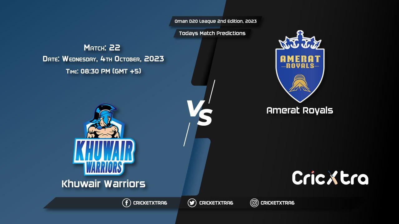 Oman D20 League 2nd Edition, 2023, KHW vs AMR 22nd Match Prediction, Fantasy Cricket Tips, Pitch Report and Injury Update