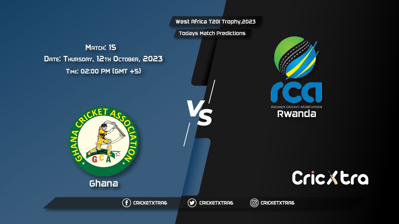West Africa T20I Trophy, 2023, GHA vs RWA 15th Match Prediction, Fantasy Cricket Tips, Pitch Report and Injury Update