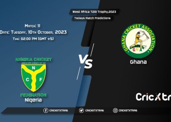 West Africa T20I Trophy, 2023, NIG vs GHA 11th Match Prediction, Fantasy Cricket Tips, Pitch Report and Injury Update