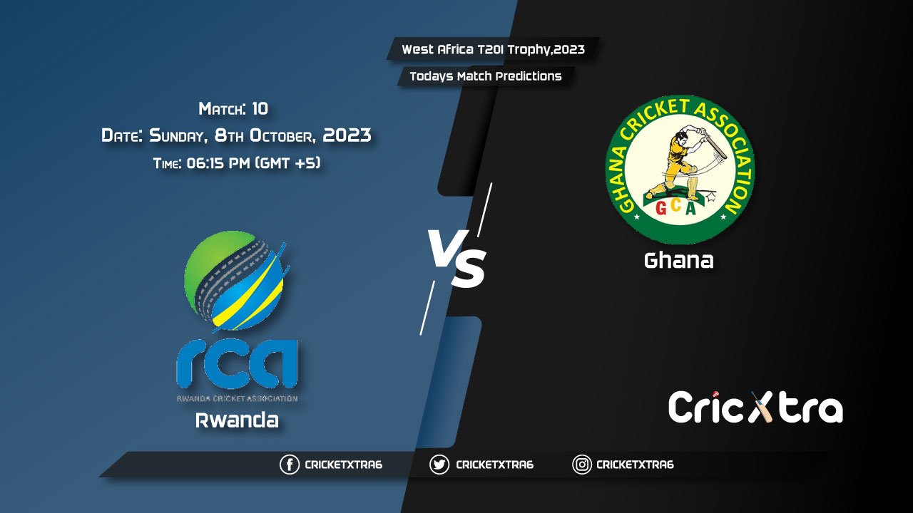 West Africa T20I Trophy, 2023, RWA vs GHA 10th Match Prediction, Fantasy Cricket Tips, Pitch Report and Injury Update