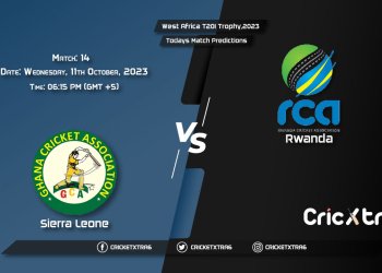 West Africa T20I Trophy, 2023, SIL vs RWA 14th Match Prediction, Fantasy Cricket Tips, Pitch Report and Injury Update