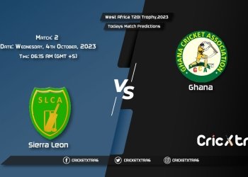 West Africa T20I Trophy, 2023, SRL vs GHA 2nd Match Prediction, Fantasy Cricket Tips, Pitch Report and Injury Update