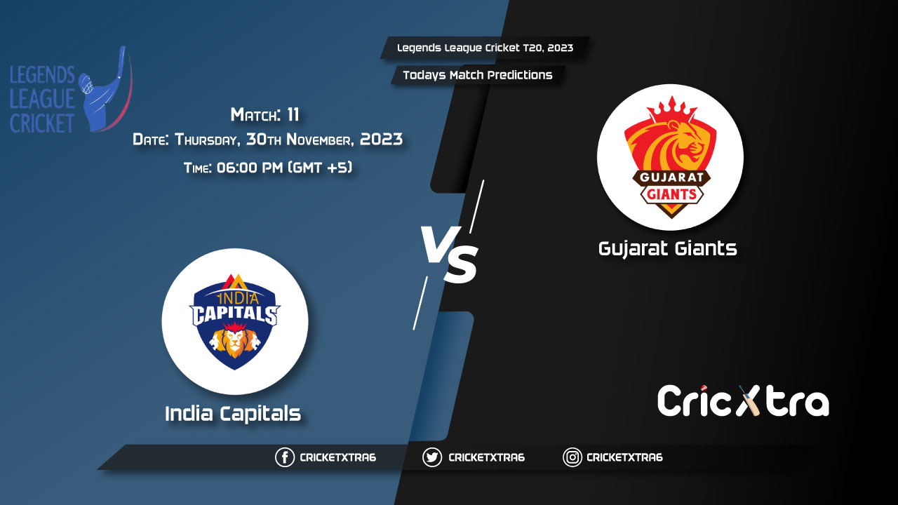 Legends League Cricket T20, 2023, IC vs GJG 11th Match Prediction, Fantasy Cricket Tips, Pitch Report and Injury Update
