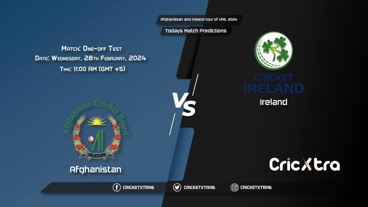 Afghanistan and Ireland tour of UAE, 2024, AFG vs IRE One-off Test Match Prediction, Fantasy Cricket Tips, Pitch Report and Injury Update