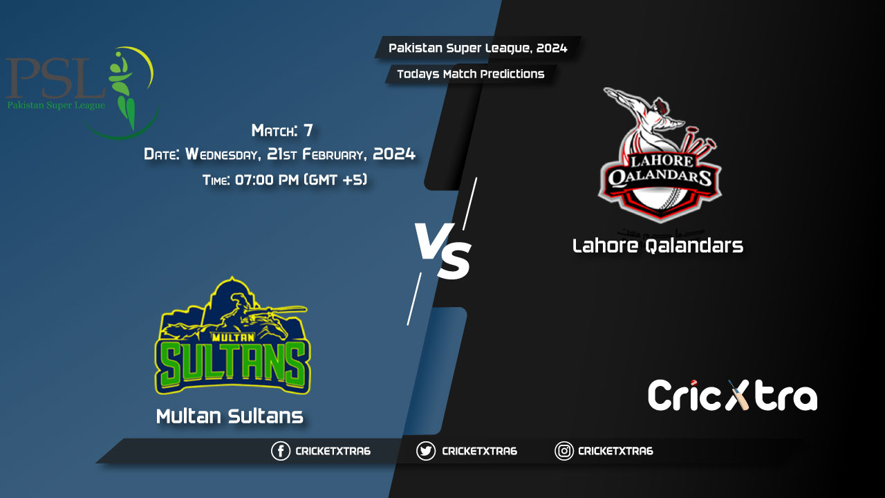 Pakistan Super League, 2024, MUL vs LAH 7th Match Prediction, Fantasy Cricket Tips, Pitch Report and Injury Update